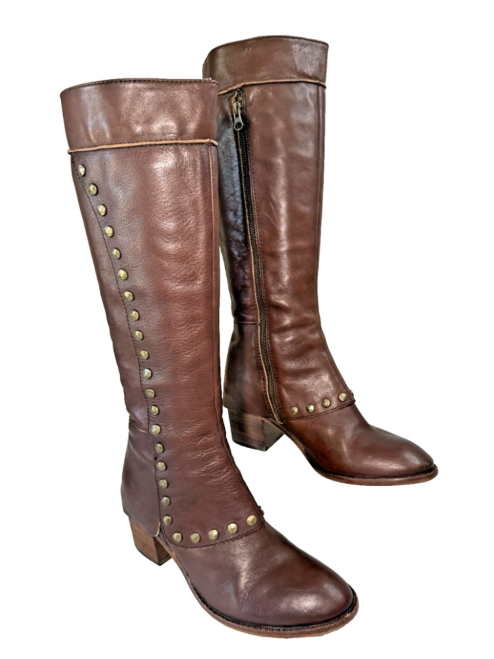 Kork-Ease Kayla Studded Leather Knee High Boots size 8